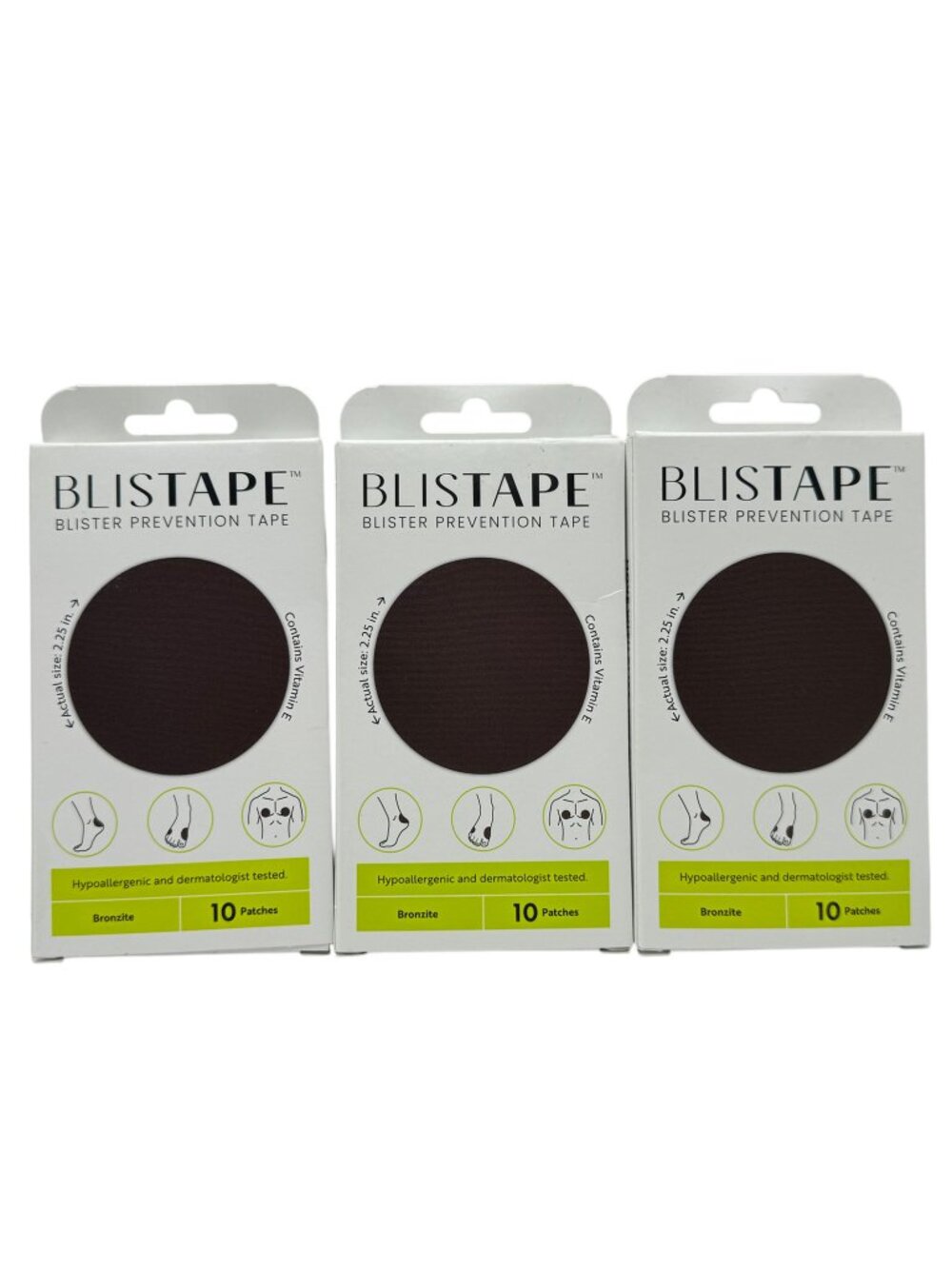 3x BlisTape Blister Prevention Tape with Vitamin E 2.25" 10 ct Each EXP 02/2027